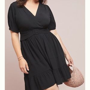 Black Cross Front Dress from Anthropologie